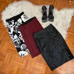 3 midi skirt bundle size XS-S